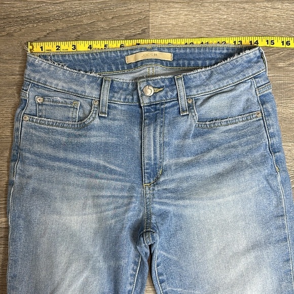 Joe’s Jeans The Icon Mid-Rise Skinny Crop Jeans Raw Hem Blue Wash Women’s Sz 27 - Picture 8 of 12